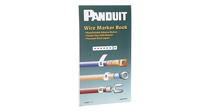 Panduit PCMB-15 Pre-Printed Wire Marker Book, Vinyl Cloth, .22 by 1.38-Inch L, 0-33, 0-45, +, - Legends Only