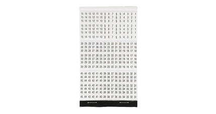 Panduit PCMB-16 Pre-Printed Wire Marker Book, Vinyl Cloth, .22 by 1.38-Inch L, 0-33, A-C, +, -, L1-L3, T1-T3 Legends Only