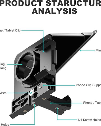 GVM Teleprompter Portable for iPad, Tablet, Smartphone & DSLR Cameras, Teleprompter Kit with Remote Control & Flexible Holder, teleprompter for Smartphone APP Compatible with iOS/Android