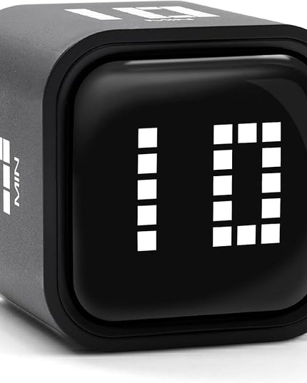 Exlliy Rotating Productivity Timer 5, 10, 30, 60 Minutes Preset, Desk Cube w/Gravity Sensor for ADHD, Mute Functions, Ideal for Work, Study, Kitchen, Back to School (Black)