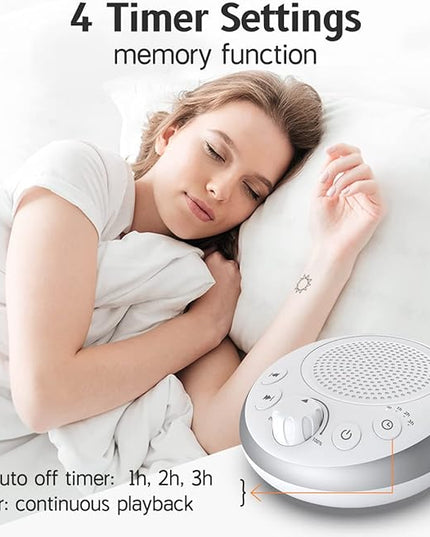 Loud Pink Noise Machine Sleep Machine Nostop 30 Soothing Sounds for Baby Kids Adults Sleep Pinknoise Machine 36-Level Vol Auto-Off Timer Memory Function for Home Travel Office