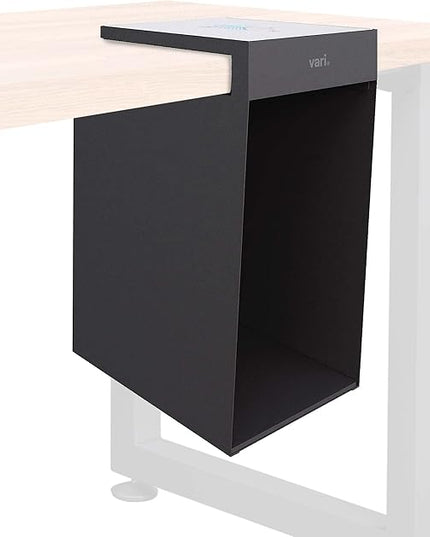 Vari Hanging Desk Cubby - Under Desk Easy Mount Office Organizer & File Storage Holder - Durable Powder-Coated Steel with Writable Glass Marker Board - Ideal Home or Office Accessory - 50 lb Capacity