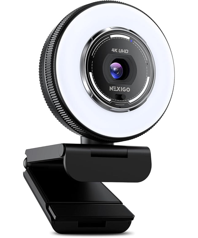 NexiGo N680E Pro, 4K UHD Webcam with Light, PDAF Autofocus, 1080P@60FPS, 2 Noise?Canceling Mics, Privacy Cover, USB Camera for Zoom/Teams/Twitch/Google Meet
