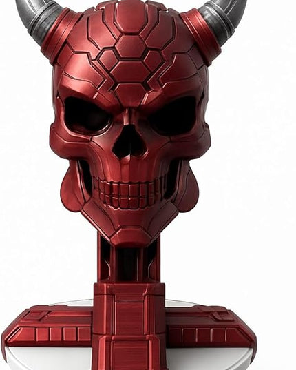 Skull Headphone and Controller Stand – Gamer Desk Organizer – 3D Printed Headset Holder – Gaming Room Decor – Unique Gift for Gamers.
