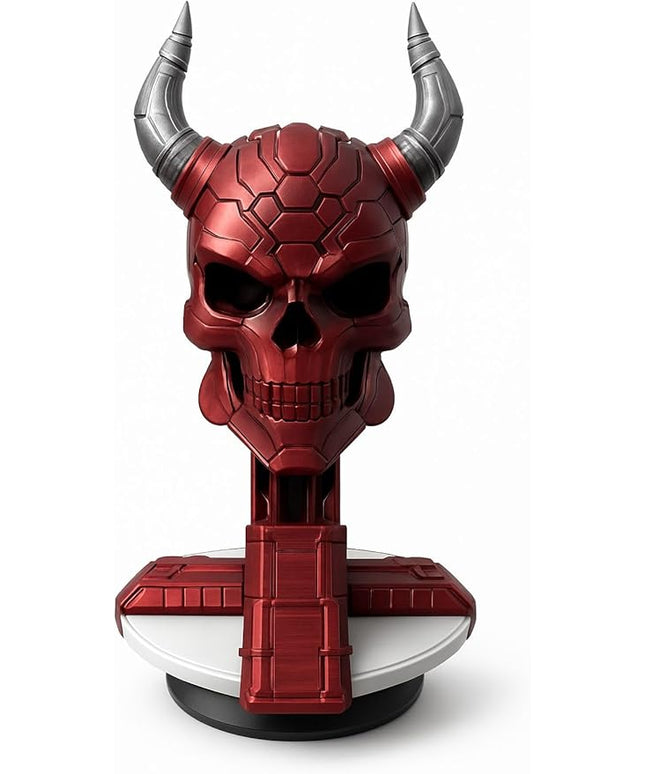Skull Headphone and Controller Stand – Gamer Desk Organizer – 3D Printed Headset Holder – Gaming Room Decor – Unique Gift for Gamers.