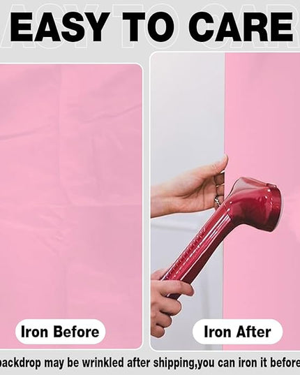 Large Size 10x10FT Pink Background Studio Background Photography Party Video Recording Portrait Screen Props