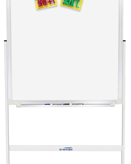 H-Qprobd 24"x36" Dry Erase Board with Stand - Adjustable Height Double Side Mobile Magnetic Rolling Whiteboard on Wheels for Home, Office & School