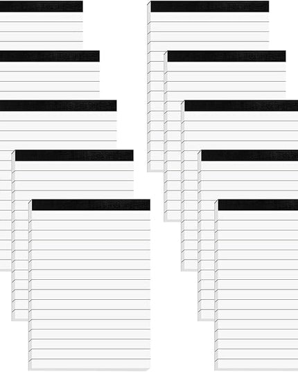 Nichela Notepad for Daily Planning and Organization of Work – 4 x 6-inches Lined Paper – Thick Bright White Paper – 30 Pages – Note Pads Ruled Pages – Pack of 10