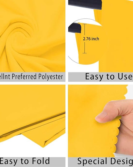 Yellow Photo Backdrop for Photoshoot Yellow Background for Photography Photo Backdrop Curtain for Party 10 x 10 FT