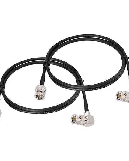 Superbat 3G/6G SDI Cable 3ft Right Angle BNC Male to Male 75 Ohm BNC Video Cable Thin Belden 1855A SDI Cable Short for HD Camera CCTV Monitor Video Switcher SDI Splitter etc 2-Pack