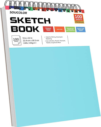 Soucolor 9 x12 Inch Sketch Book,Teen Girl Trendy Stuff, Halloween & Christmas for Teen Girls 4-12, Mother's Day, Birthday for Daughter Wife, Creative Gift for Mum Her, Christmas Coloring Book