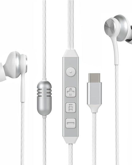 USB-C in-Ear Wired Headphones,Earbuds,3-Year Warranty, with high-Fidelity Sound Card,5-Mode Audio, Low-Latency Gaming, KTV Vocal Enhancement, for iPhone 15/16/17, for Samsung S25/S24/S23/S22