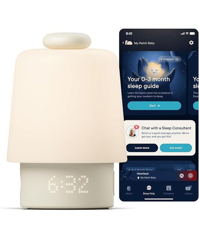 Hatch Baby Sound Machine, Night Light | Hatch Baby Model | Sleep Support | Registry Essential, Routine Builder, Time-to-Rise Alarm Clock, White Noise, Nursery Stories, Toddler Kids (Wi-Fi), Putty