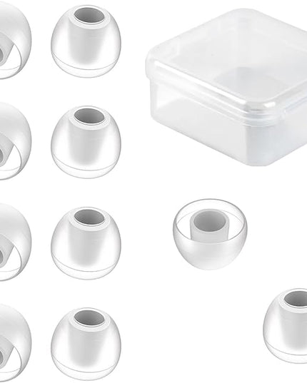 5 Pairs KBEAR 07 Ear Tips, KINBOOFI Silicone KZ ZS10 PROIEM Eartips, Medium Earbuds for KZ ZST ZS10 PRO X AS10 ZSN ZSN ZSN PRO X ZSN PRO ZAR ZS10 PRO X Wired Headphone (White,M/M/M,5Paris)