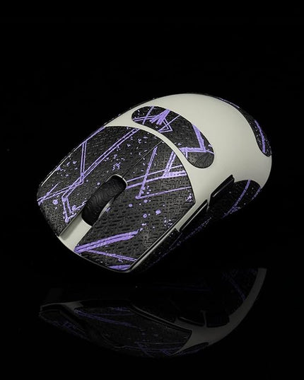 Grip Tape for Lamzu Atlantis Maya - Anti-Slip,Enhanced Control, Sweat Resistance,Improves FPS Gaming Grip & Mouse Protection [Pre-Cut] Black Purple 0.5mm