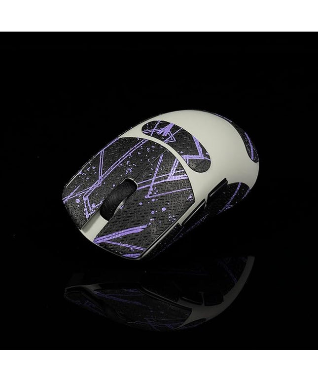 Grip Tape for Lamzu Atlantis Maya - Anti-Slip,Enhanced Control, Sweat Resistance,Improves FPS Gaming Grip & Mouse Protection [Pre-Cut] Black Purple 0.5mm