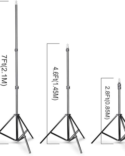 SLOW DOLPHIN Photo Video Studio 10x7ft(WxH) Adjustable Backdrop Support System Kit Background Stand with Carry Bag