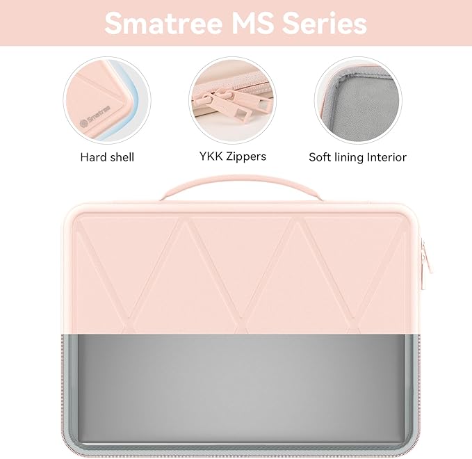 Smatree MS52T Hard EVA Protective Sleeve Case with Stand Compatible for 14 inch HP EliteBook 840 G11, for OmniBook 7 AI 14, for OmniBook Ultra Laptop Next Gen AI-PC-14t/Ultra-AI PC 14 Laptop, Pink