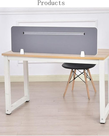 Table Mounted Modesty Panel ，Sneeze Guard Desk Divider， with Slot Sound Proof Mounted Privacy Panel，for Office Cubicle(Black,80cmX30cm)
