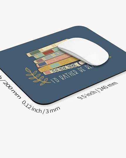 Square Mouse Pad Books, Personalized Premium-Textured Custom Mouse Mat Design, Washable Mousepad Cloth, Non-Slip Rubber Base Computer Mouse Pads for Wireless Mouse