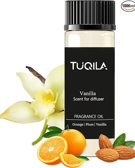 Waterless Diffuser Oil 20ml Vanilla Aroma Scent- Hazelnut, Citrus, Cinnamon, Plum& Cashmere Wood Fragrance Oil for Essential Oil Diffusers, Home, Hotel, Office and Car