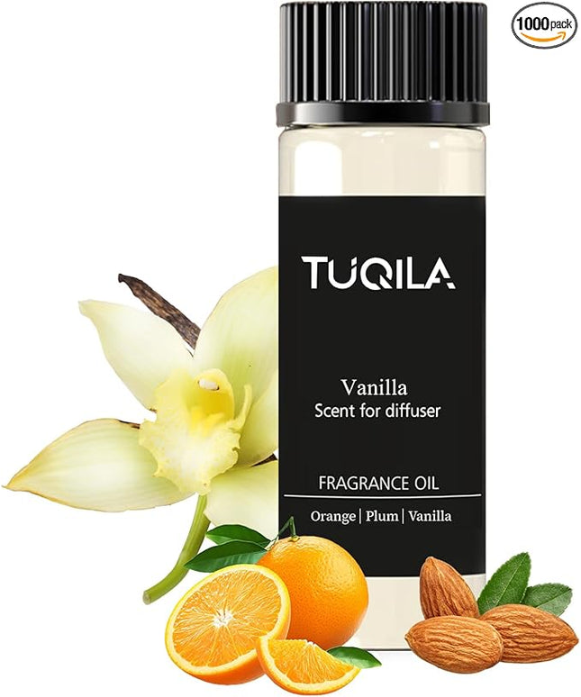 Waterless Diffuser Oil 20ml Vanilla Aroma Scent- Hazelnut, Citrus, Cinnamon, Plum& Cashmere Wood Fragrance Oil for Essential Oil Diffusers, Home, Hotel, Office and Car