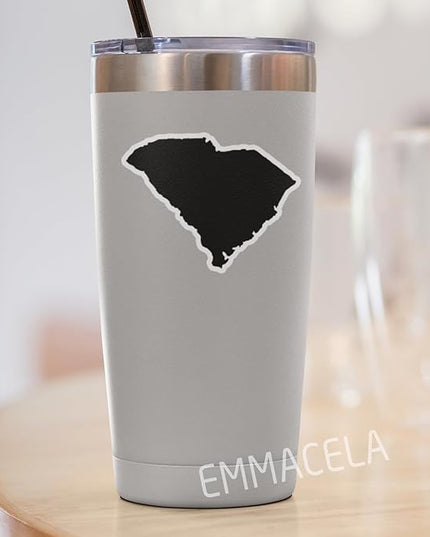 (3PCS) South Carolina Stickers, SC Map US State Waterproof Vinyl Decals for Tumblers, Water Bottles, Laptops, Books, Scrapbooks, Great for South Carolina Lovers 3 x 2.3 Inch