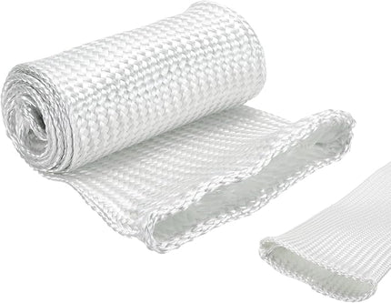 uxcell Insulation Cable Protector,80mm/3.15 Inch-1m/3 Feet High Temp Fiberglass Sleeve White