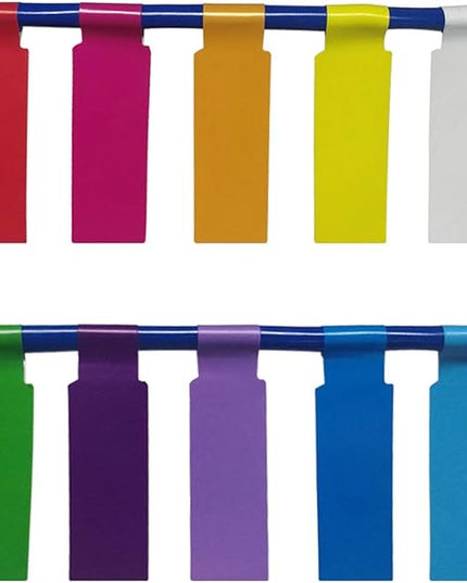 300 Tear Resistant Pcs Colorful Waterproof Cable Labels, Self Adhesive and Printable - 10 Sheets (300 Labels), 10 Assorted Colors