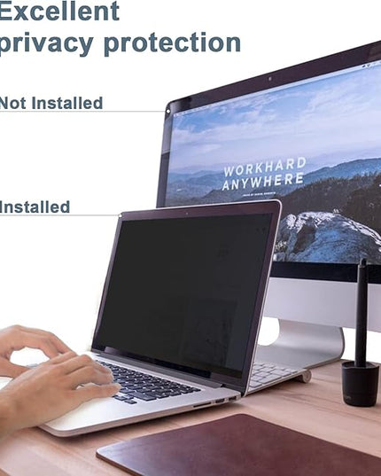 IPROKKO Laptop Privacy Screen 13.3 Inch Compatible With Hp, Dell, Acer, Lenovo, Thinkpad, Samsung, Asus, Sony, Removable 16:9 Aspect Laptop Privacy Shield, Anti Blue Light Glare 13.3 Inch Laptop Priva