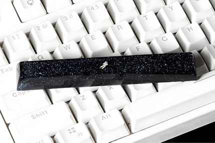 Dark Blue Black Astronaut Artisan Spacebar Keycap SA Profile Custom Spacebars 6.25U Keycaps Handmade Gaming Resin Key Cap Cherry MX Switch Compatible Mechanical Keyboard Gift for Space Lover