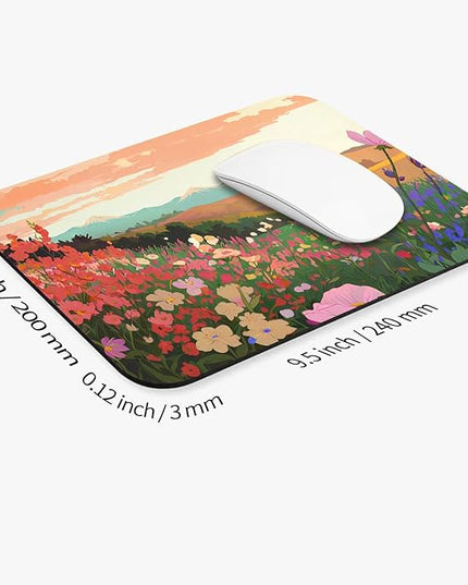 Square Mouse Pad Natural Scenery,Personalized Premium-Textured Custom Mouse Mat Design,Washable Mousepad Lycra Cloth,Non-Slip Rubber Base Computer Mouse Pads for Wireless Mouse