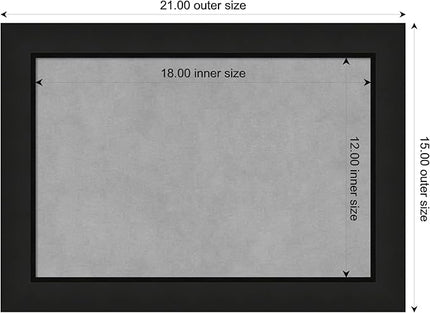 Amanti Art Black Framed Magnetic Board 15x21 Small Vision Board for use with Magnets, 100% Metal Sheet to Display Items as Office Decor or for Home Organization in mudroom, Kitchen or Kids Room