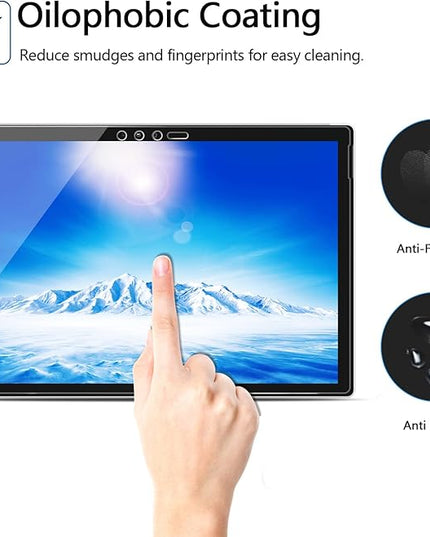 Megoo [2-Pack Screen Protector for Surface Pro 6, Friendly Touching/Easy Installation/High Sensitivity/HD Clear Tempered Glass, Compatible for Microsoft New Surface Pro 6 Pro 5/4 12.3 Inch