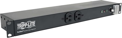 Tripp Lite Isobar 12 Outlet Network Server Surge Protector Power Strip, 15ft. Cord w/L5-20P Plug, 3840 Joules, 1U Rack-Mount, $25K Insurance & (IBAR12-20T)