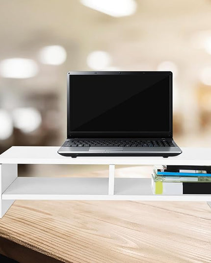 Desktop Monitor Riser Stand with Elevated Storage Shelf Ergonomic Heightening Rack for Desk Laptop and Office Supplies Organization