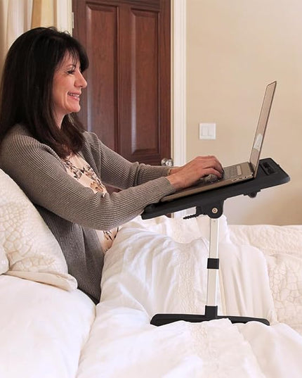 Limitless TotalDesk Portable Modern Workstation and Lap Desk with Adjustable Height & Tilt (Charcoal)