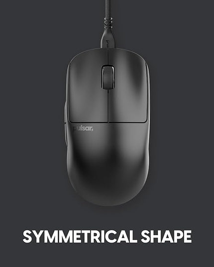Pulsar Gaming Gears X2 Wired Gaming Mouse, Ultra Lightweight, Optical Switch, 26000 DPI, Motion Sync, PAW3395 Sensor (Medium, Wired, Black)