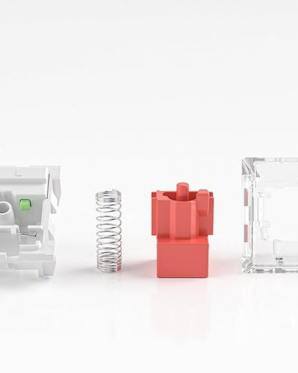 Kailh Box Red Switches for Mechanical Keyboard,3-Pin 45gf Linear/Factory Lubed/Dust&Waterproof Switches(Kailh Box Red,90Pcs)