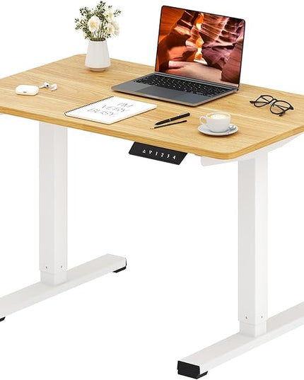 Small Adjustable Stand Up Desk for Children,One-Piece Standing Desk 31.5 x 19.7 Inch, Home Office Desk Computer Workstation, Maple