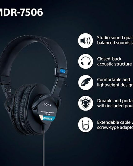Sony MDR7506 Professional Large Diaphragm Headphone