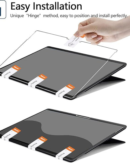 Megoo Screen Protector for Microsoft Surface Pro 11/10 (2024) - Also Fits Surface Pro 9, Pro 8, and Pro X (13 inch) - Tempered Glass/High Sensitivity/Support Surface Pen/Smooth Touch, 2 Pack