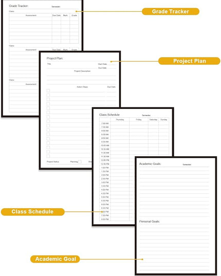Academic Planner for 2026 or Anytime – A5 Undated Weekly Student Planner For Homeschool, High School, College & Nursing Students, 200 Pages, 5.8" x 8.5", Black