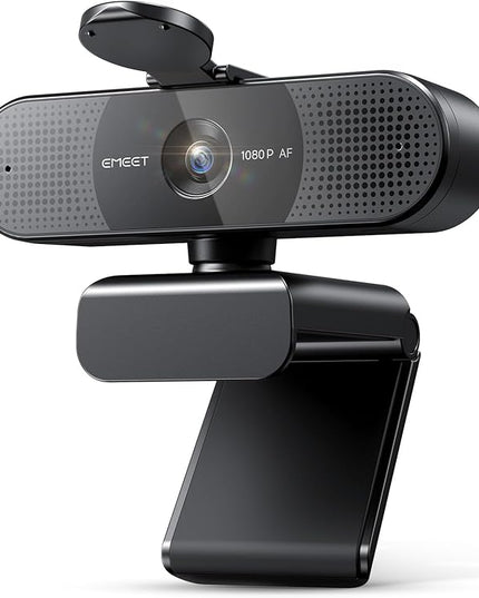 EMEET 2024 Upgraded C960 Webcam for PC, Autofocus, 1080P HD, 73° View Angle, Computer Camera w/Privacy Cover and Microphone, Plug and Play USB Webcam for Video Calling/Zoom/Teams/Google Meet
