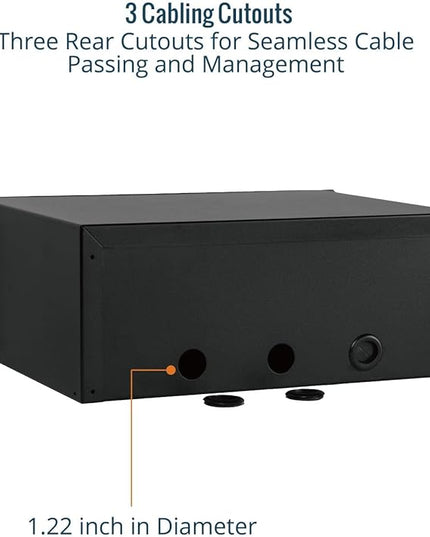Tecmojo 4U Rack Drawer,Rack Mount Drawer for 19in Network Equipment/Server/AV Rack or Cabinet Enclosure,Sliding and Lockable Server Rack Drawer - Load-Bearing 44lb (20kg),with Cable Management Holes