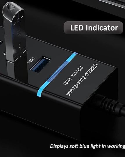 Upgraded USB Hub 3.0, VIENON 7-Port USB Extender Splitter for Laptop, PC, MacBook, Mac Pro, Mac mini, iMac, Surface Pro and More USB Devices