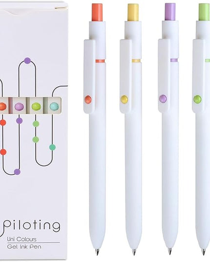 VICO Gel Pens, 5 Pcs 0.5mm Quick Dry Black Ink Pen Fine Point Smooth Writing Pens, Aesthetic Cute Office School Supplies Gifts for Women Men, High-End Series for Journaling Note Taking