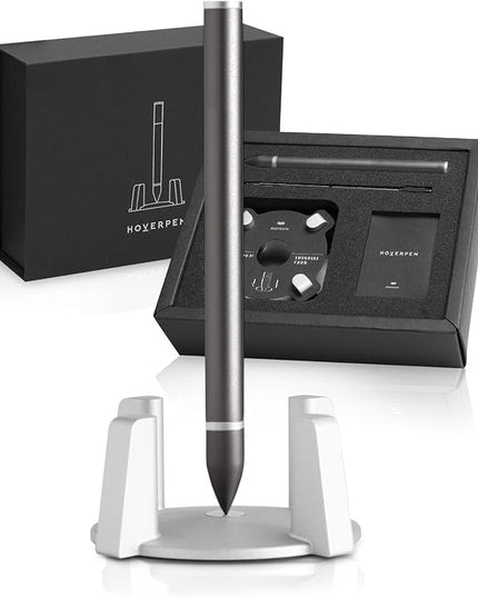 novium Hoverpen - Luxury Pen for Men & Women, Vertically Standing Executive Ballpoint Pen with Top Grade Free-Flowing Ink Refill, Metal Made, Unique Gifts, Luxury Pen for Men, Mens Gifts Ideas