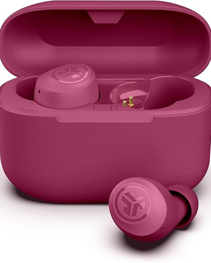 JLab Go Air Pop+ True Wireless Earbuds, in Ear Headphones, Bluetooth Earphones, 35H Playtime Ear Buds, Bluetooth Earbuds with Microphone, USB-C Charging Case, Dual Connect, EQ3 Sound, Dark Pink