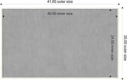 Amanti Art White Framed Magnetic Board 25x41 Large Vision Board for use with Magnets, 100% Metal Sheet to Display Items as Office Decor or for Home Organization in mudroom, Kitchen or Kids Room